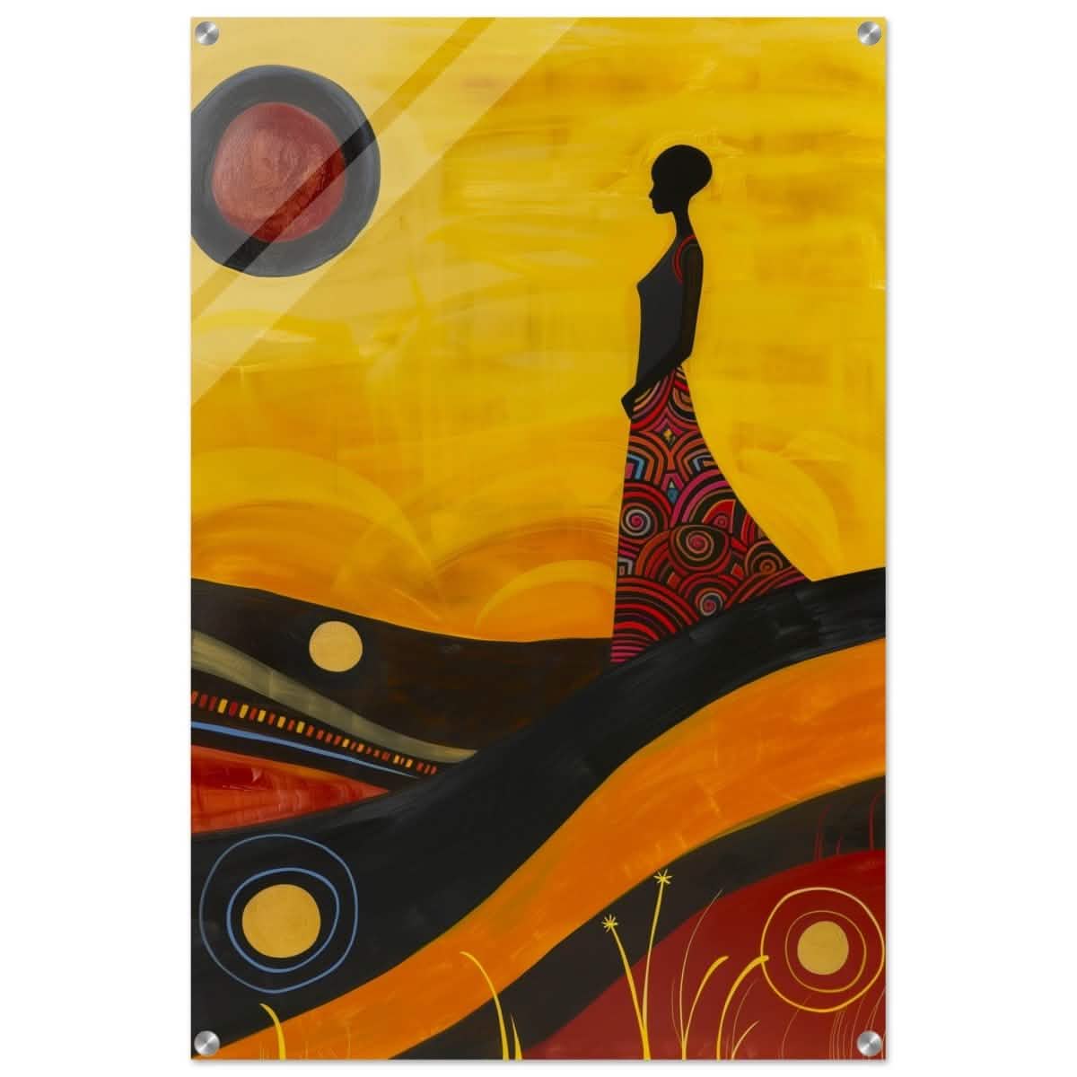 Soulful Journey | Contemporary African - Inspired Art | wall art print - Acrylic Print - 30x45 cm / 12x18″ -