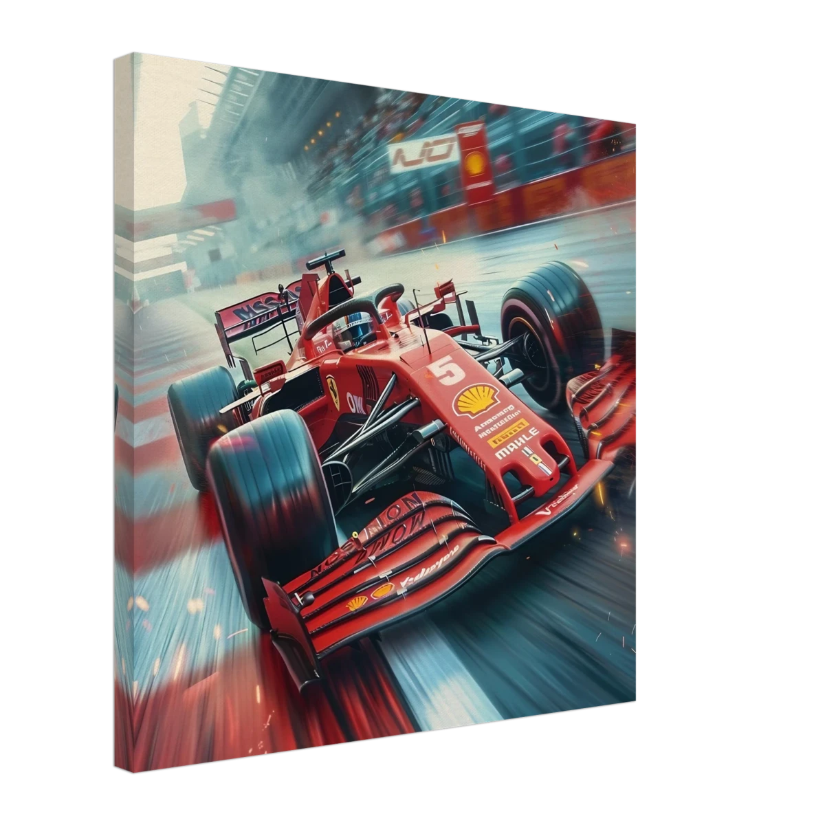 Speed Demon – Formula One Racing in Motion | Wall art Print - Canvas - 50x50 cm / 20x20″ -