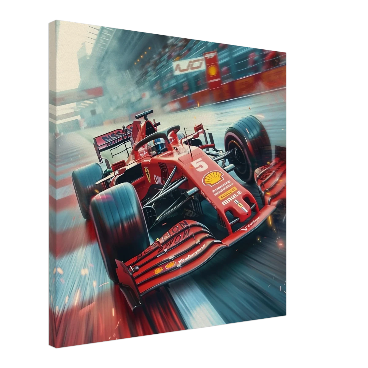 Speed Demon – Formula One Racing in Motion | Wall art Print - Canvas - 60x60 cm / 24x24″ -