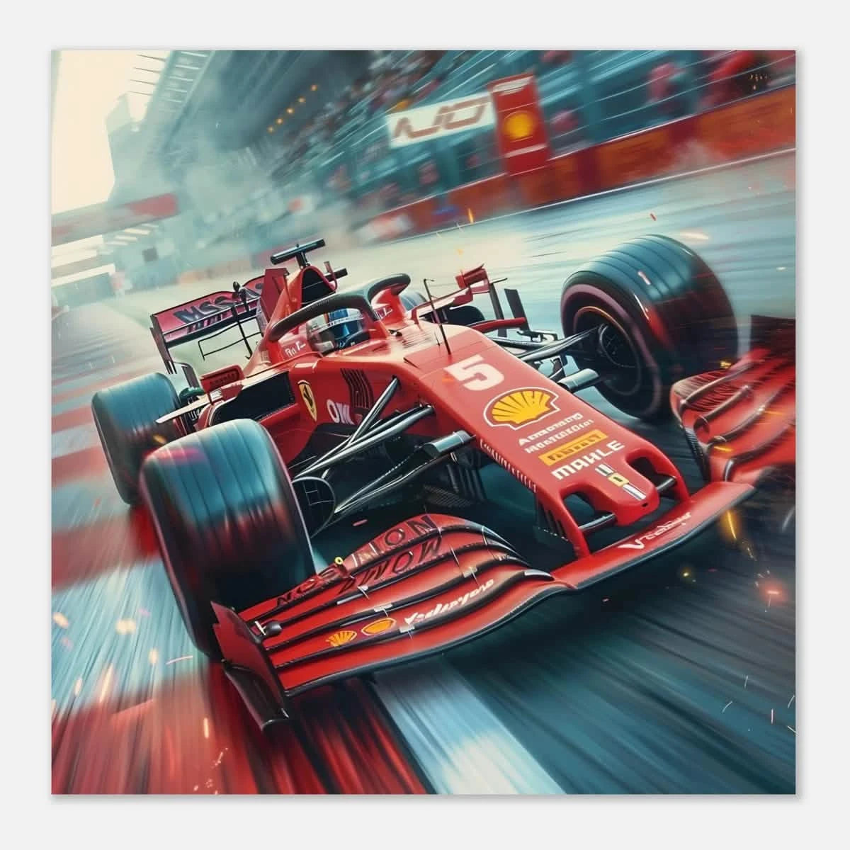Speed Demon – Formula One Racing in Motion | Wall art Print - Aluminum Print - 30x30 cm / 12x12″ -