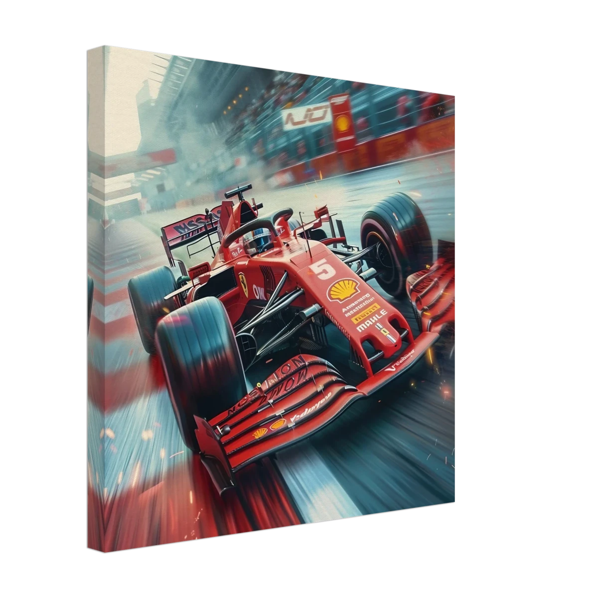 Speed Demon – Formula One Racing in Motion | Wall art Print - Canvas - 40x40 cm / 16x16″ -