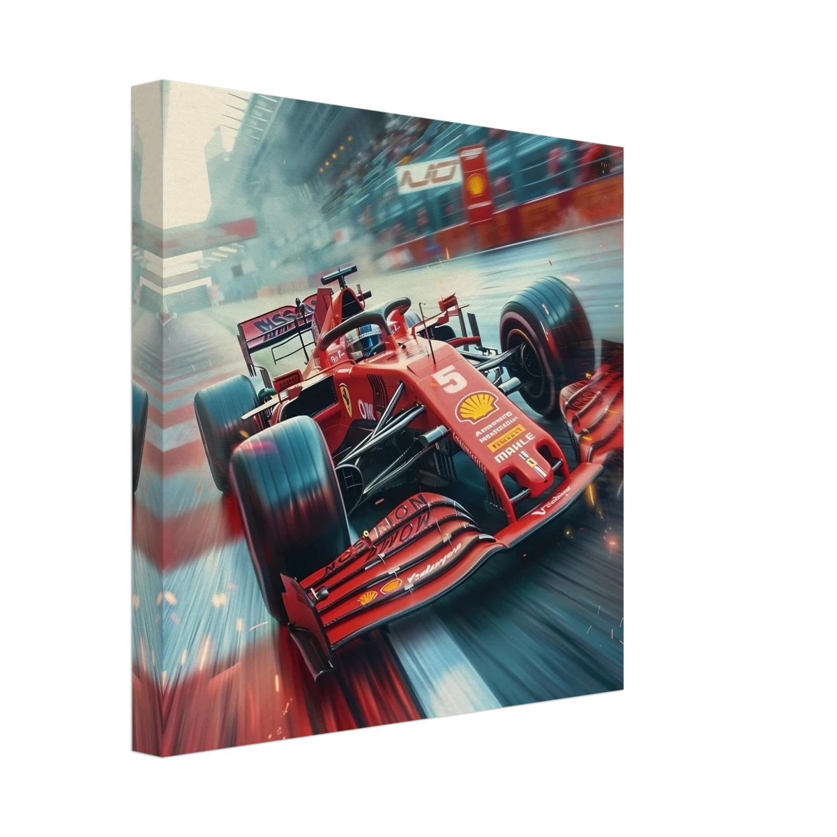 Speed Demon – Formula One Racing in Motion | Wall art Print - Canvas - 30x30 cm / 12x12″ -