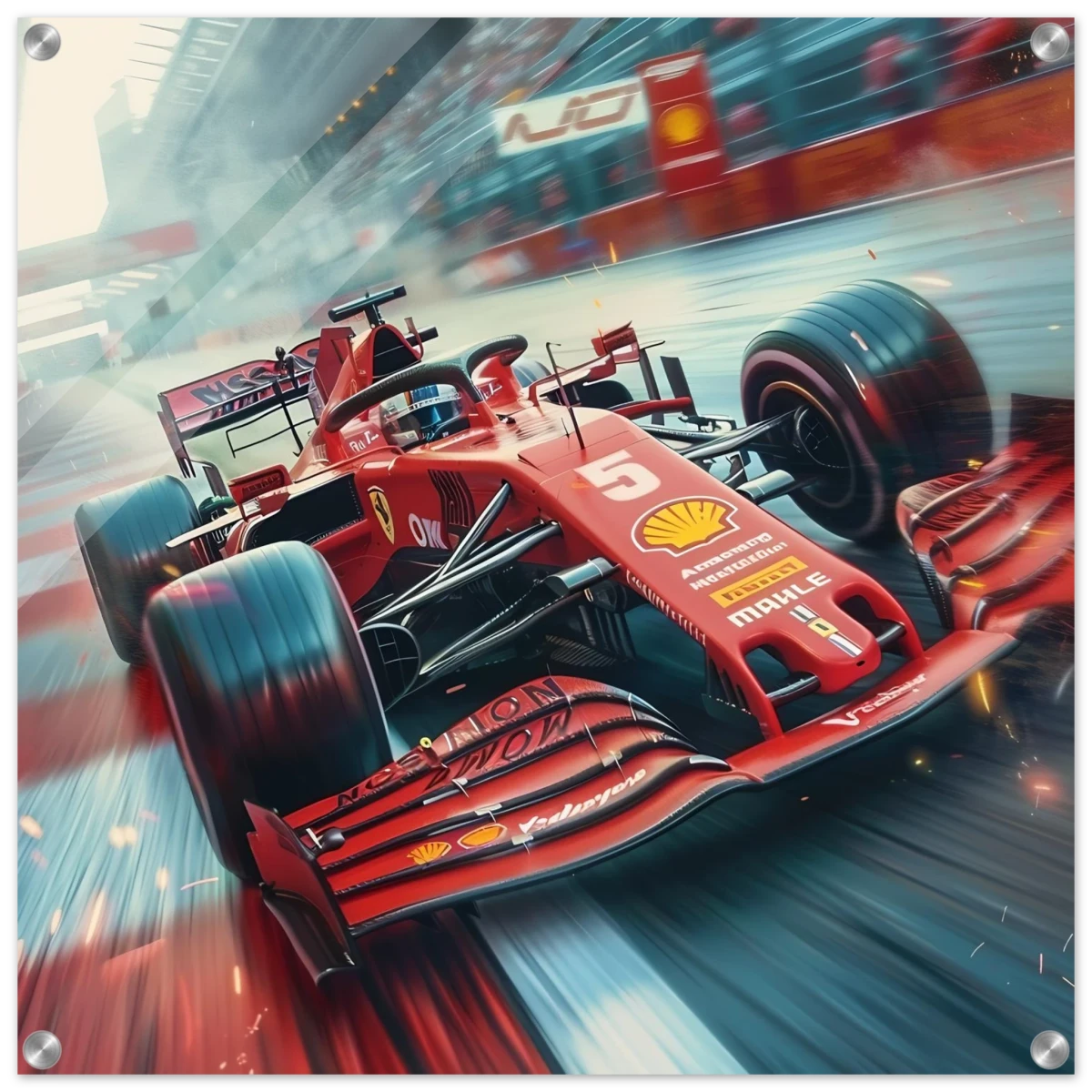 Speed Demon – Formula One Racing in Motion | Wall art Print - Acrylic Print - 60x60 cm / 24x24″ -