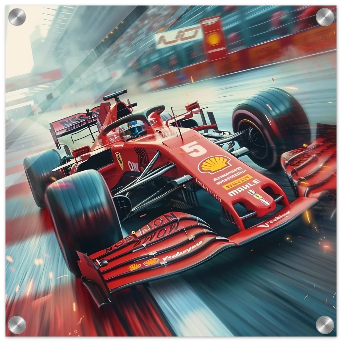 Speed Demon – Formula One Racing in Motion | Wall art Print - Acrylic Print - 40x40 cm / 16x16″ -