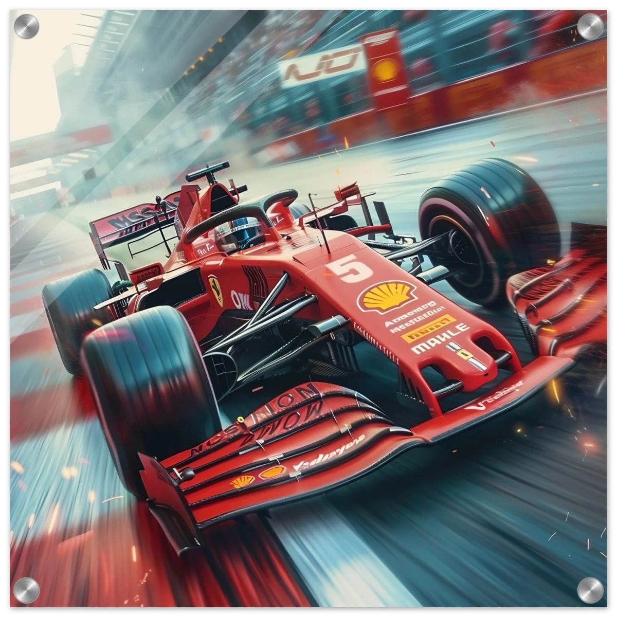 Speed Demon – Formula One Racing in Motion | Wall art Print - Acrylic Print - 50x50 cm / 20x20″ -