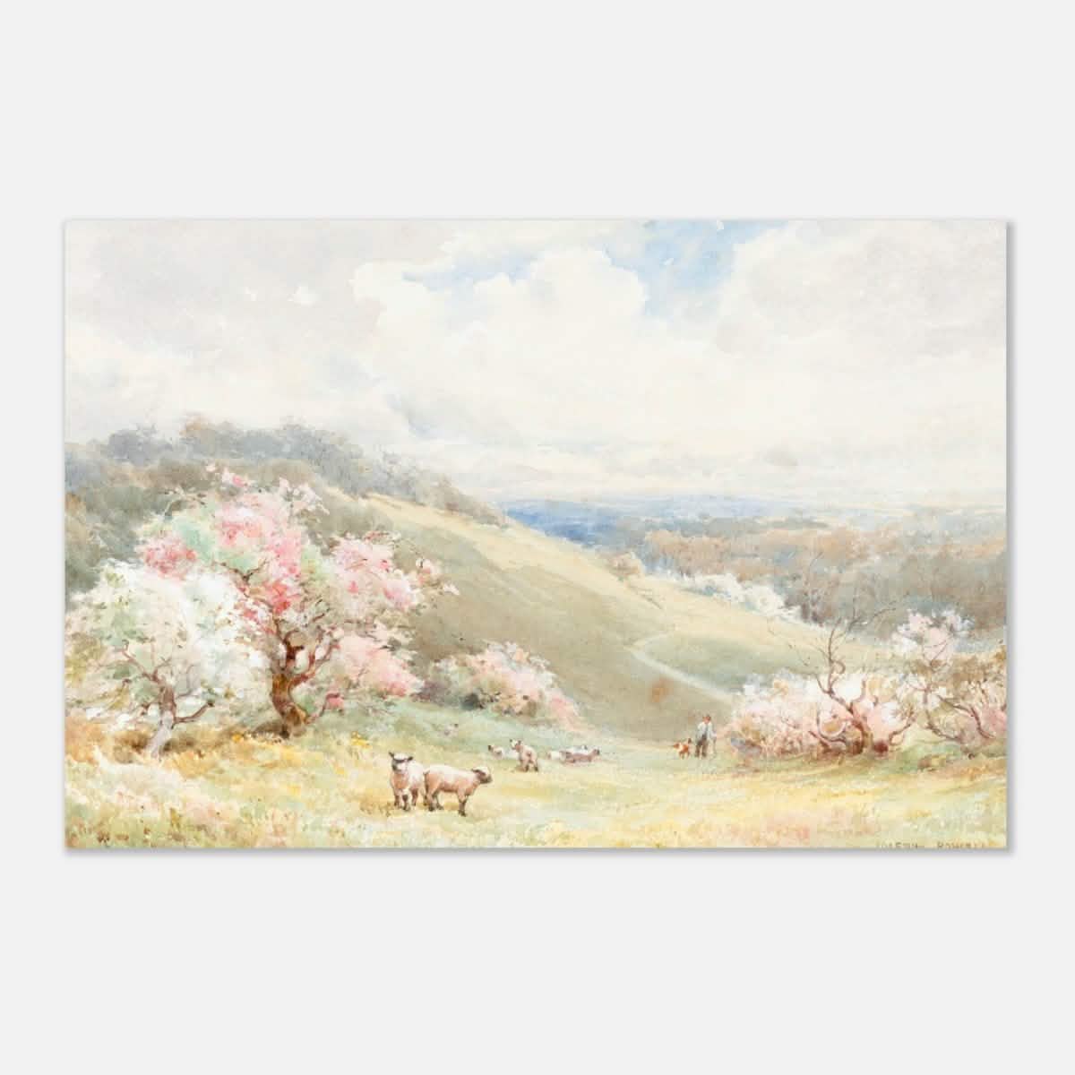 Spring by Joseph Rubens Powell - Aluminum Print - 50x75 cm / 20x30″ -