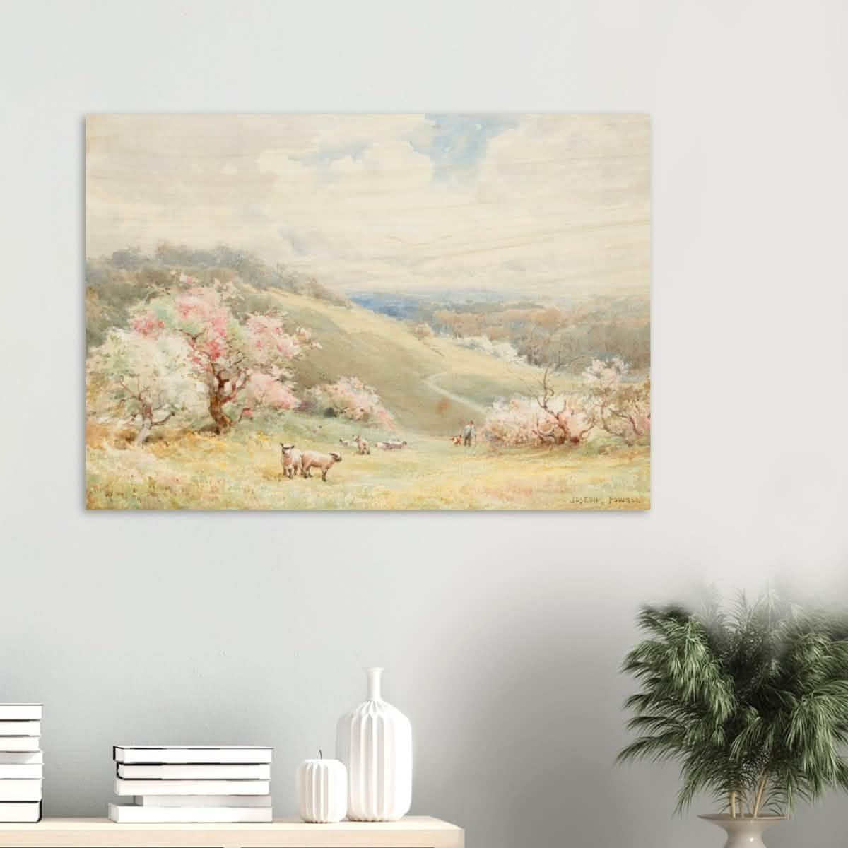 Spring by Joseph Rubens Powell - Wood Prints - 70x100 cm / 28x40″ - 10 mm