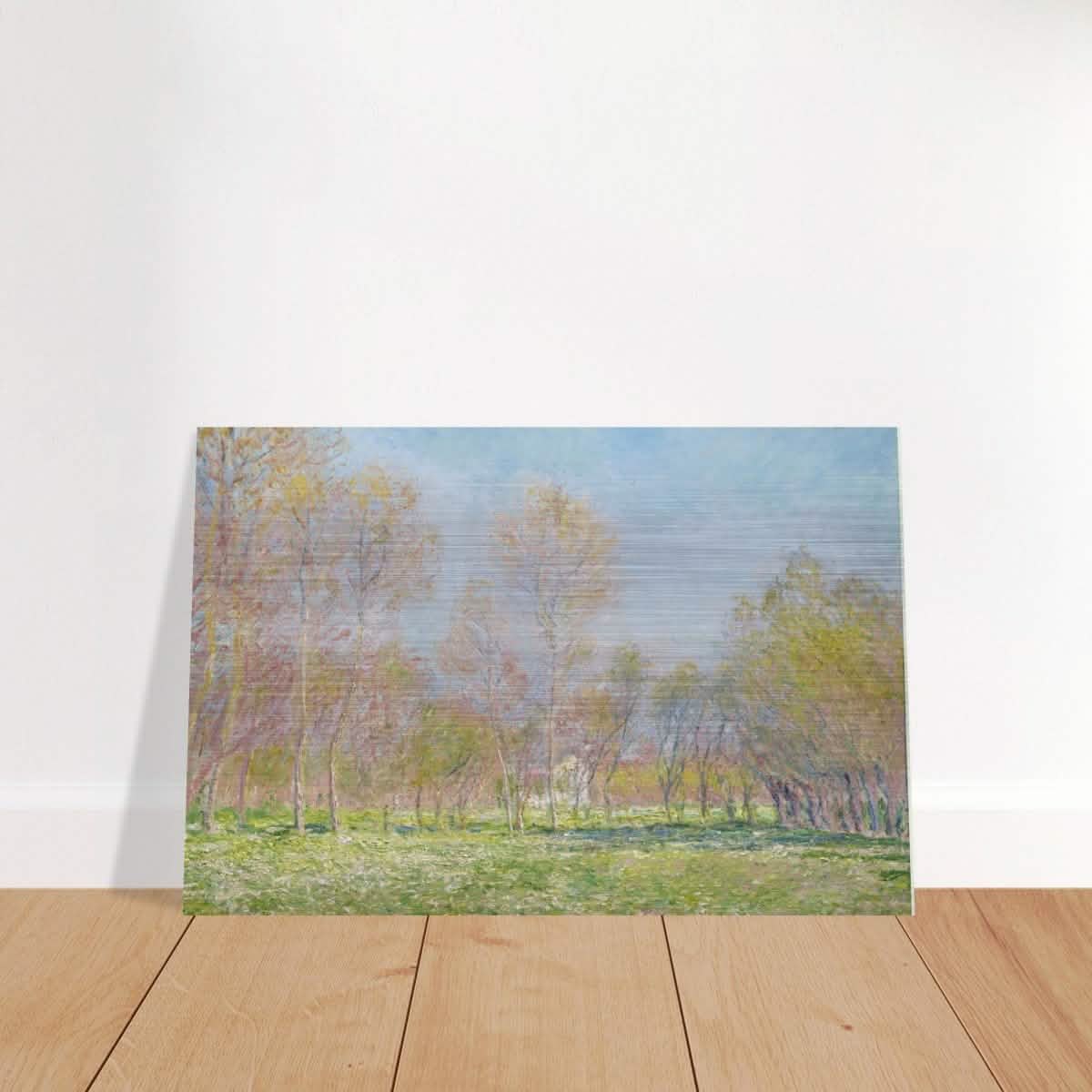 Spring in Giverny by Claude Monet - Brushed Aluminum Print - 30x45 cm / 12x18″ -