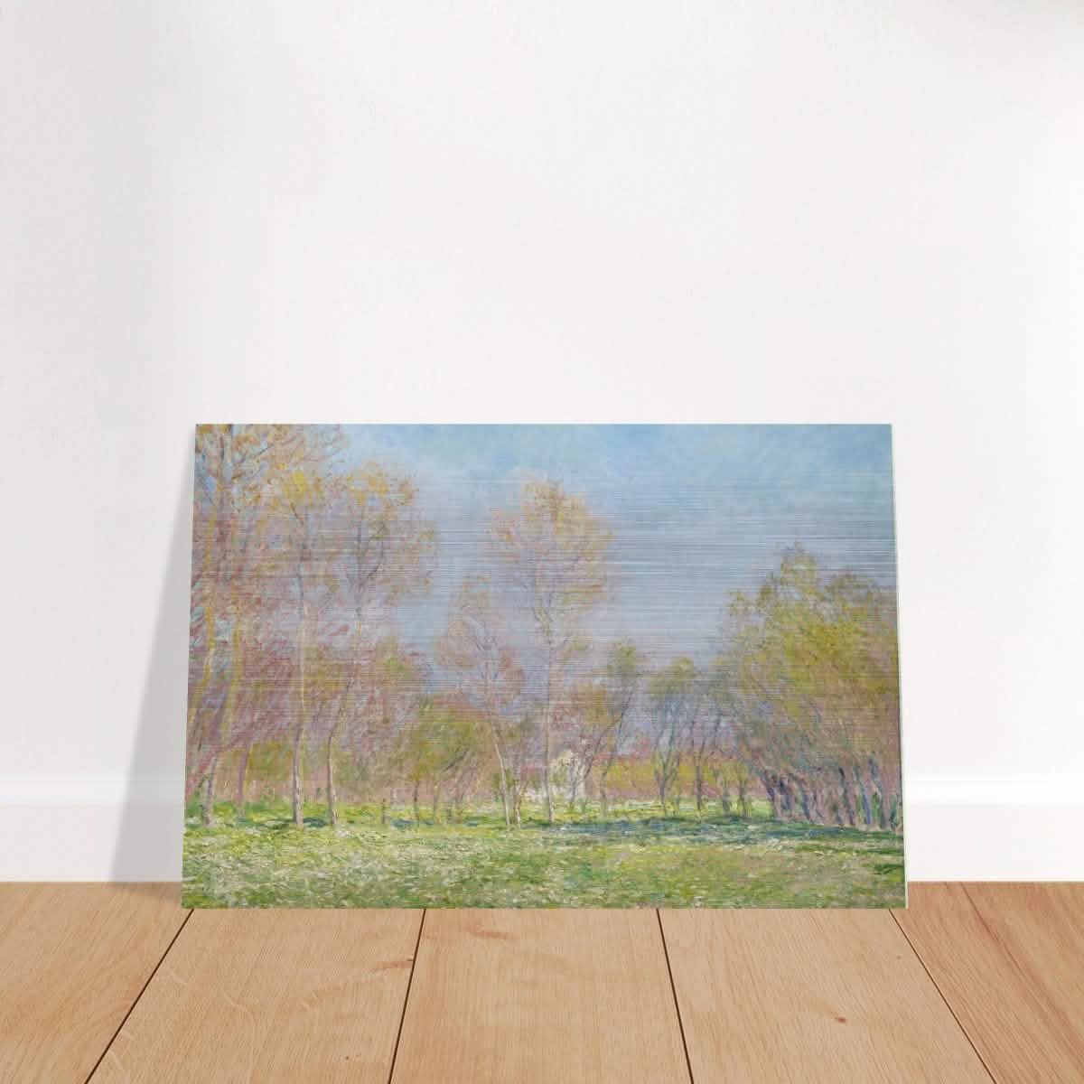 Spring in Giverny by Claude Monet - Brushed Aluminum Print - 40x60 cm / 16x24″ -