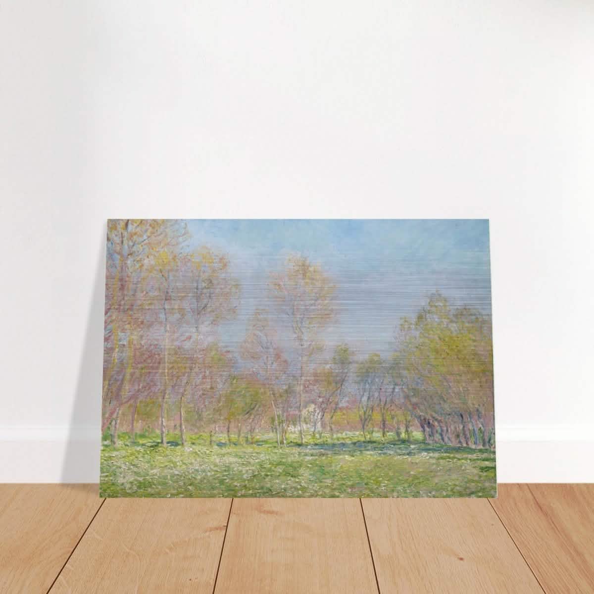 Spring in Giverny by Claude Monet - Brushed Aluminum Print - 70x100 cm / 28x40″ -