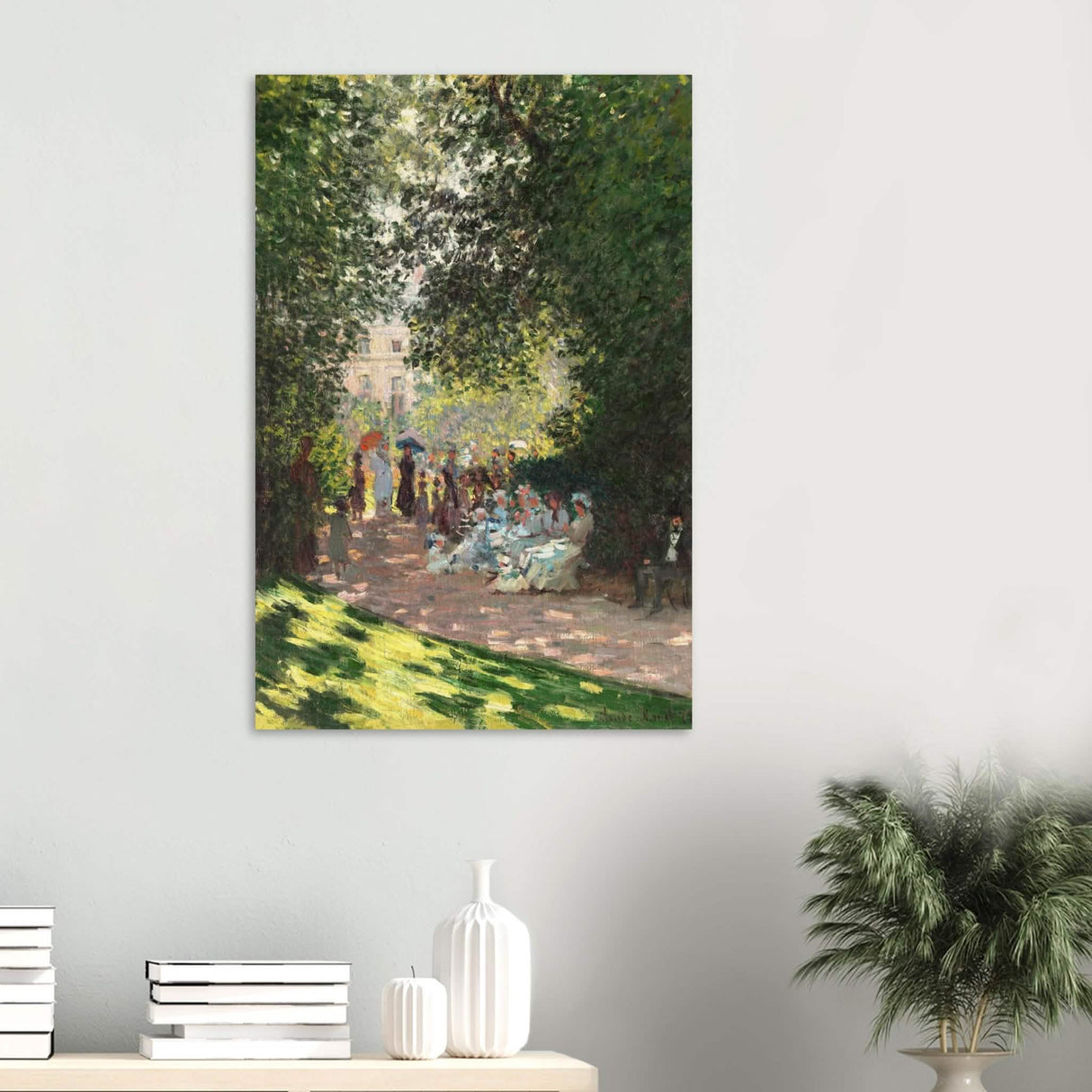 Spring Wall art | Claude Monet Picture |The Parc Monceau - Wood Prints - 60x90 cm / 24x36″ - 20 mm