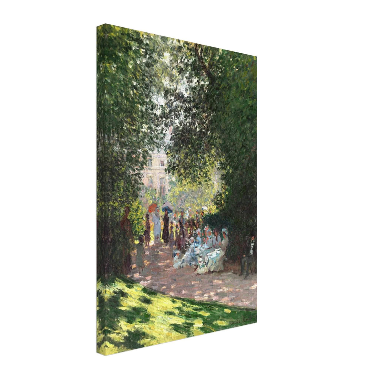Spring Wall art | Claude Monet Picture |The Parc Monceau - Canvas - 40x60 cm / 16x24″ - Thick