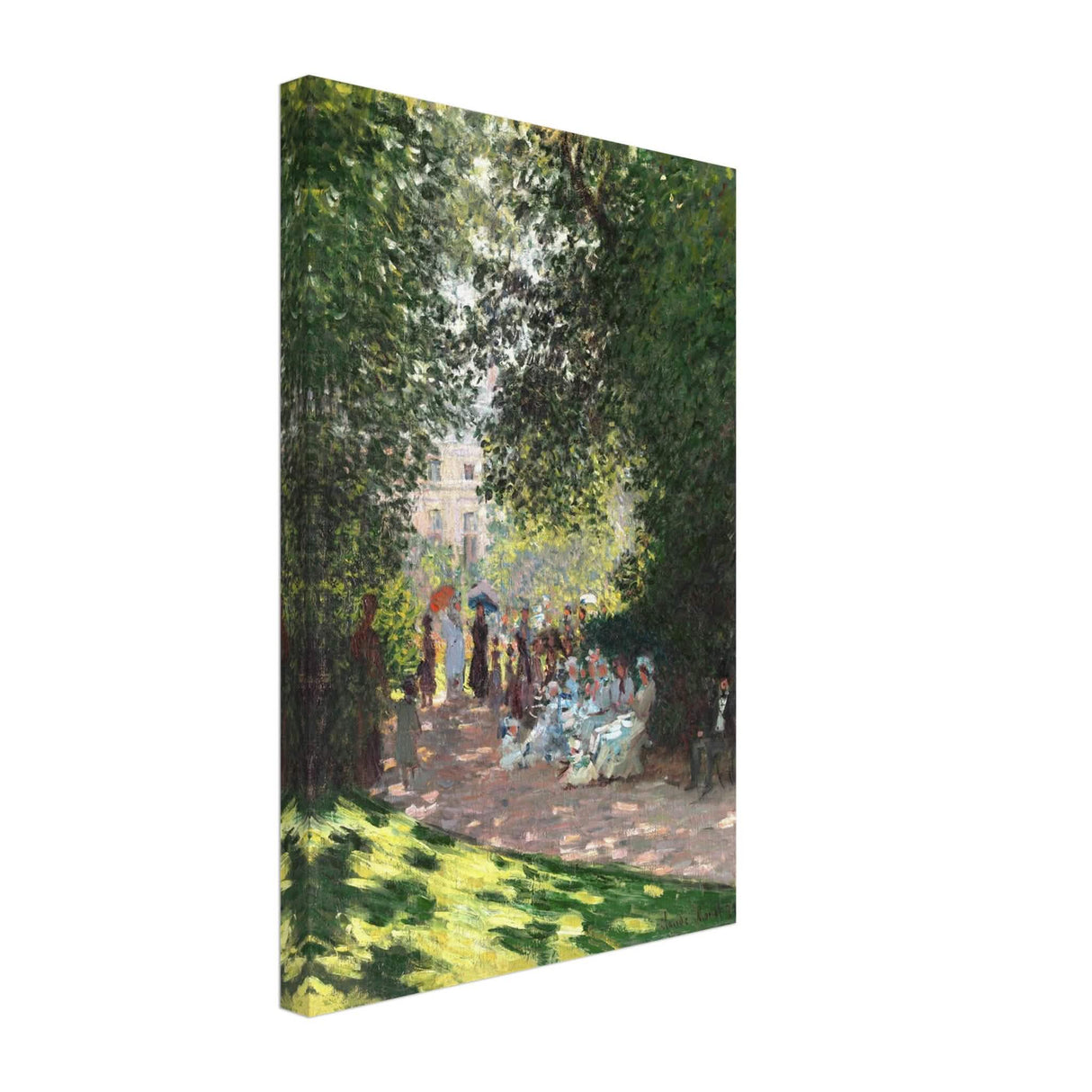Spring Wall art | Claude Monet Picture |The Parc Monceau - Canvas - 30x45 cm / 12x18″ - Slim
