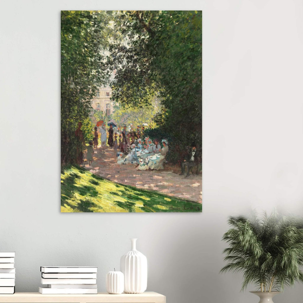 Spring Wall art | Claude Monet Picture |The Parc Monceau - Wood Prints - 70x100 cm / 28x40″ - 10 mm