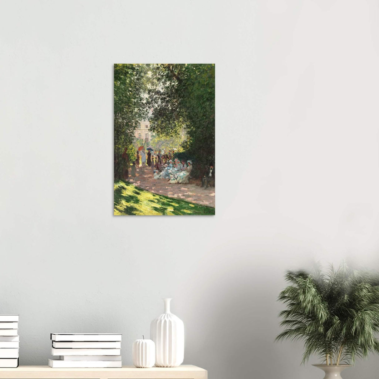 Spring Wall art | Claude Monet Picture |The Parc Monceau - Wood Prints - 40x60 cm / 16x24″ - 10 mm