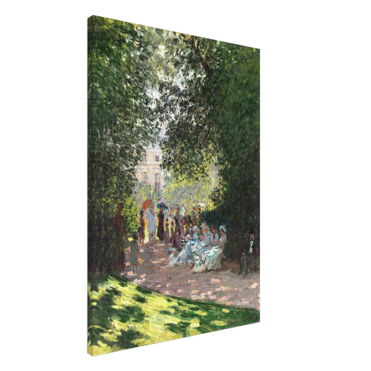Spring Wall art | Claude Monet Picture |The Parc Monceau - Canvas - 70x100 cm / 28x40″ - Thick