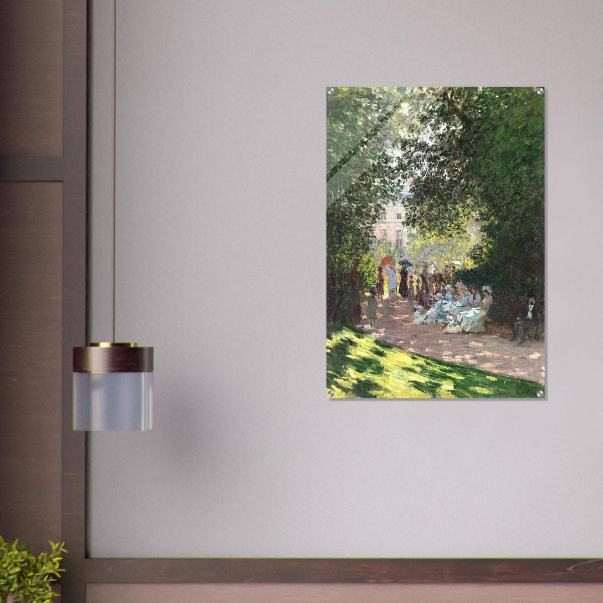Spring Wall art | Claude Monet Picture |The Parc Monceau - Acrylic Print - 70x100 cm / 28x40″ -