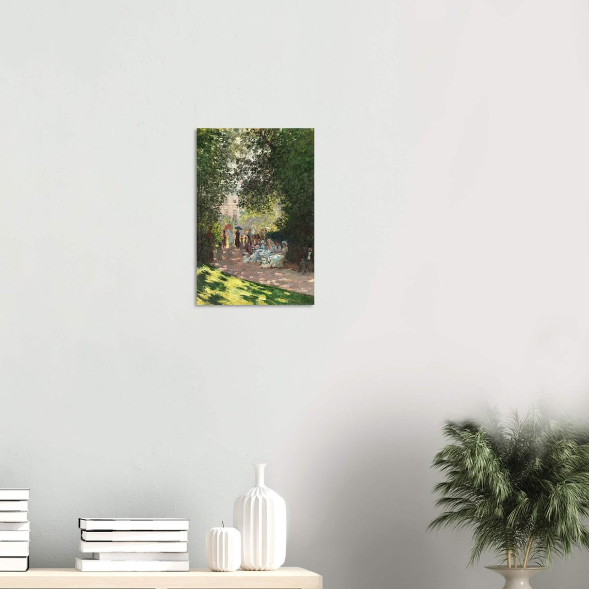 Spring Wall art | Claude Monet Picture |The Parc Monceau - Wood Prints - 30x45 cm / 12x18″ - 10 mm