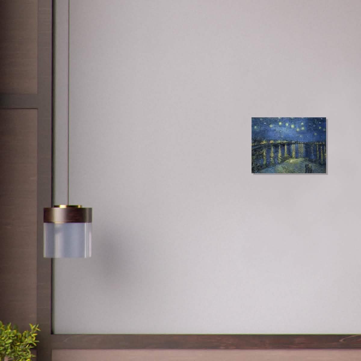 Starry Night Over the Rhone (1888) by Vincent van Gogh | Vintage wall art print - Brushed Aluminum Print - 30x40 cm / 12x16″ -