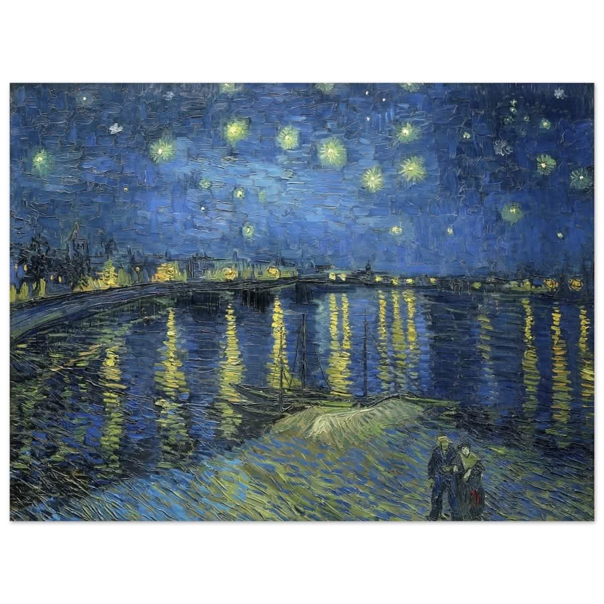 Starry Night Over the Rhone (1888) by Vincent van Gogh | Vintage wall art print - Aluminum Print - 30x40 cm / 12x16″ -