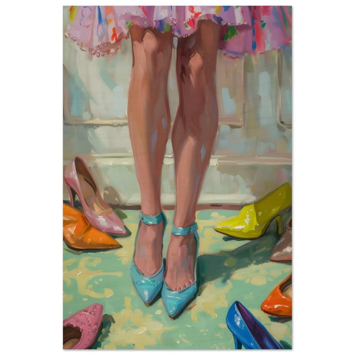 Step into Elegance | Contemporary Impressionism Wall art print - 30x45 cm / 12x18″ - Wood Prints -
