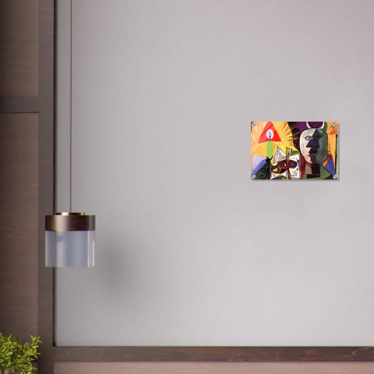 Still life with candle, palette and head of Minotaur by Pablo Picasso 1931 - Acrylic Print - 30x45 cm / 12x18″ -