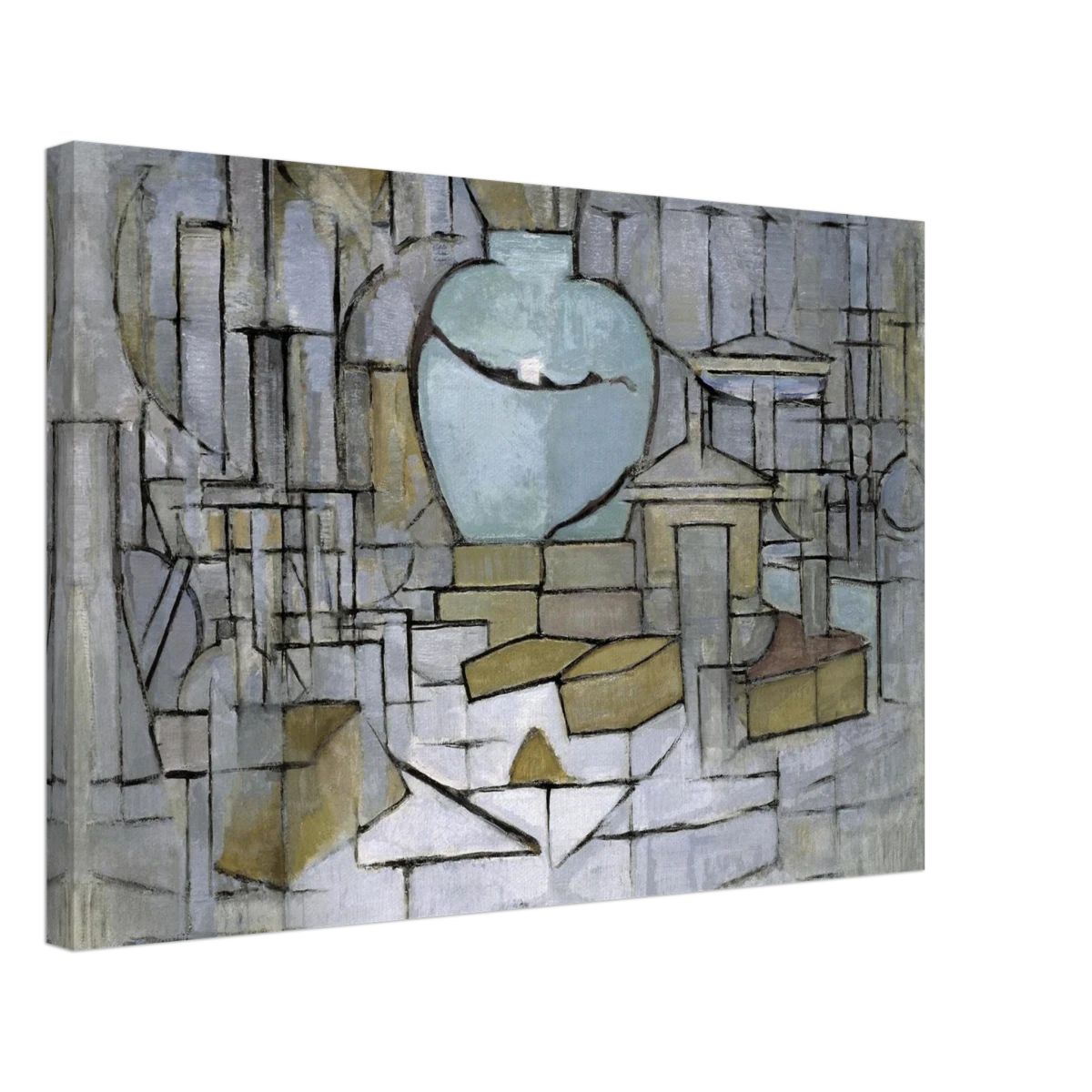 Still Life with Gingerpot II by Piet Mondrian | Vintage Art Print - Canvas - 40x60 cm / 16x24″ -