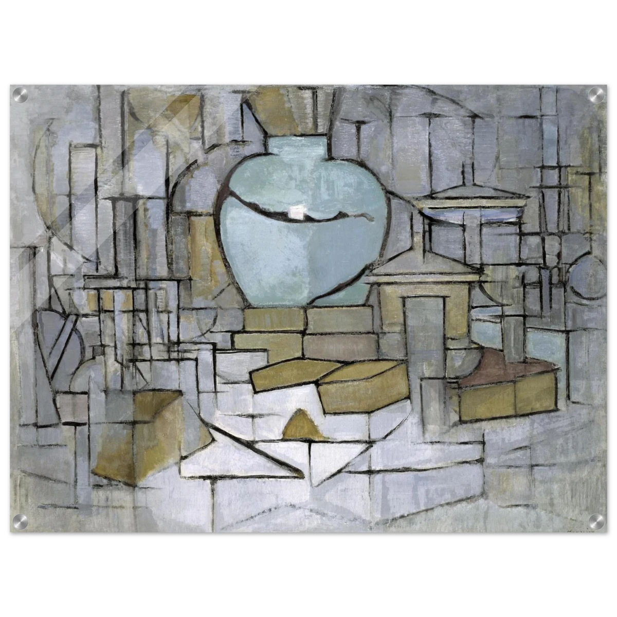 Still Life with Gingerpot II by Piet Mondrian | Vintage Art Print - Acrylic Print - 60x80 cm / 24x32″ -