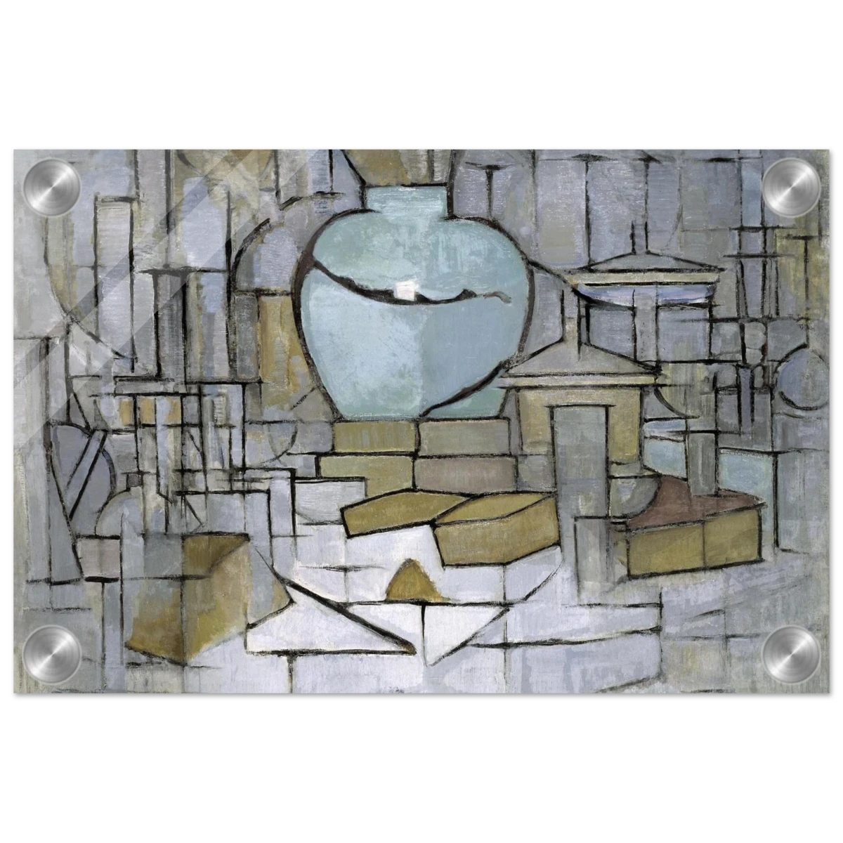 Still Life with Gingerpot II by Piet Mondrian | Vintage Art Print - Acrylic Print - 20x30 cm / 8x12″ -