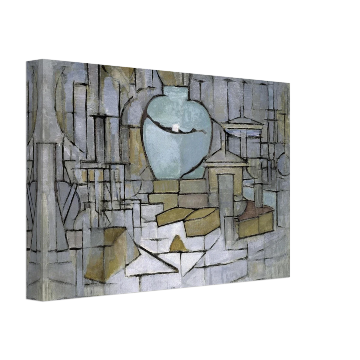 Still Life with Gingerpot II by Piet Mondrian | Vintage Art Print - Canvas - 20x30 cm / 8x12″ -