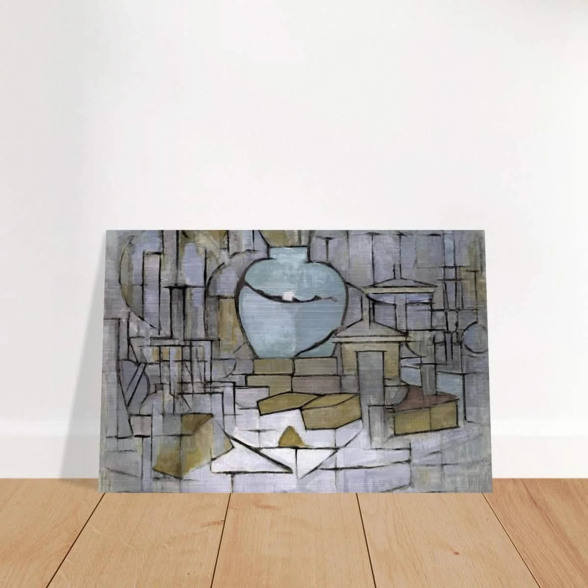 Still Life with Gingerpot II by Piet Mondrian | Vintage Art Print - Brushed Aluminum Print - 20x30 cm / 8x12″ -