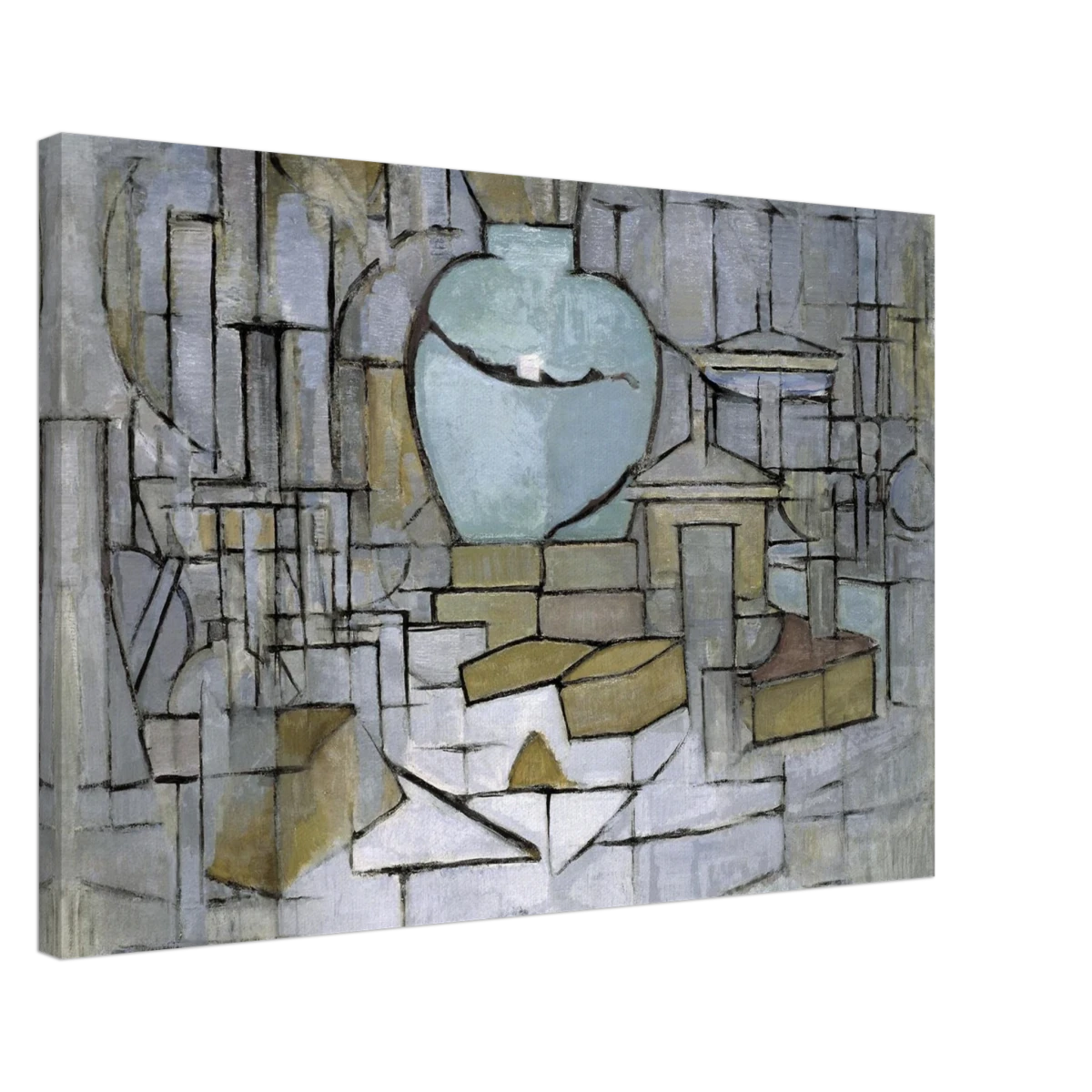 Still Life with Gingerpot II by Piet Mondrian | Vintage Art Print - Canvas - 50x75 cm / 20x30″ -