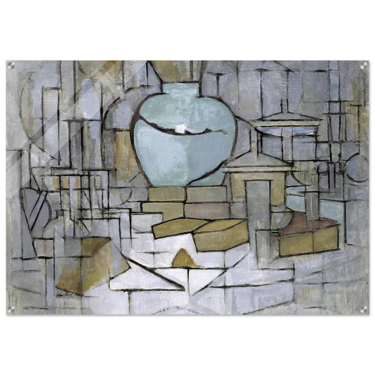 Still Life with Gingerpot II by Piet Mondrian | Vintage Art Print - Acrylic Print - 70x100 cm / 28x40″ -