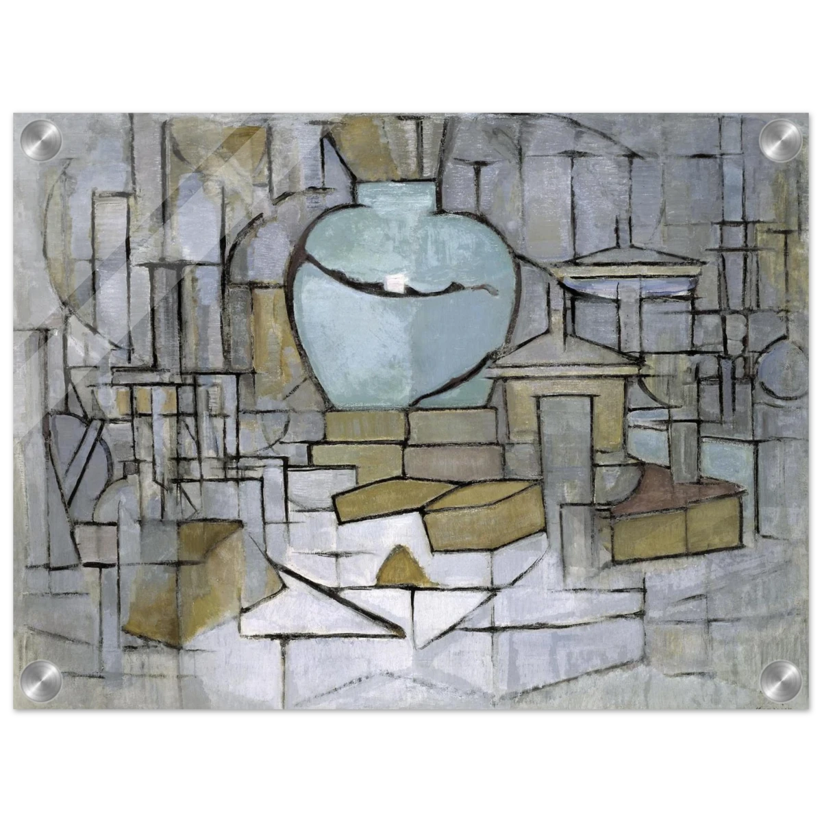 Still Life with Gingerpot II by Piet Mondrian | Vintage Art Print - Acrylic Print - 30x40 cm / 12x16″ -