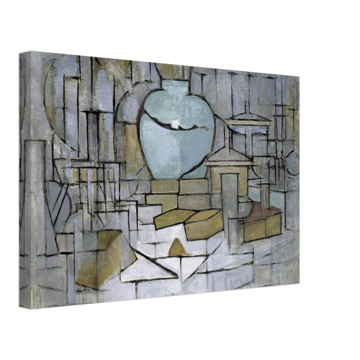 Still Life with Gingerpot II by Piet Mondrian | Vintage Art Print - Canvas - 30x45 cm / 12x18″ -