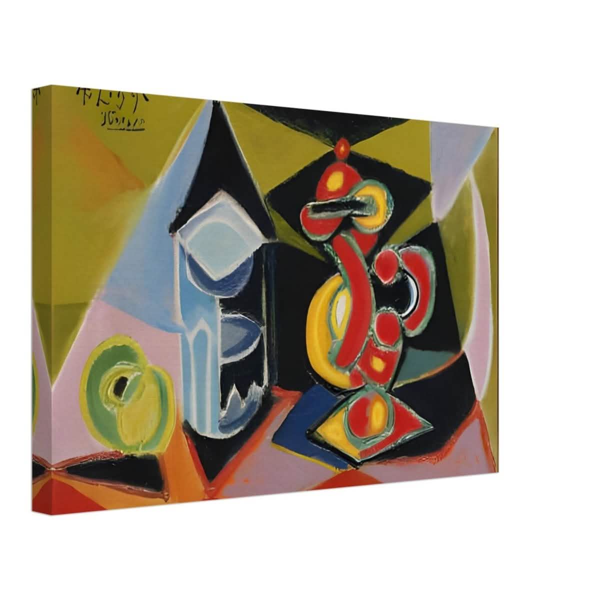 Still Life with Glass and Fruit Cubism by Pablo Picasso (1939) | wall art print - Canvas - 30x45 cm / 12x18″ -