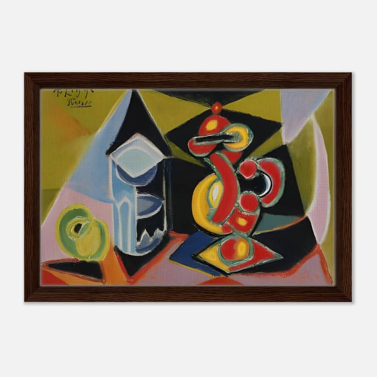 Still Life with Glass and Fruit Cubism by Pablo Picasso (1939) | wall art print - Canvas - 30x45 cm / 12x18″ -