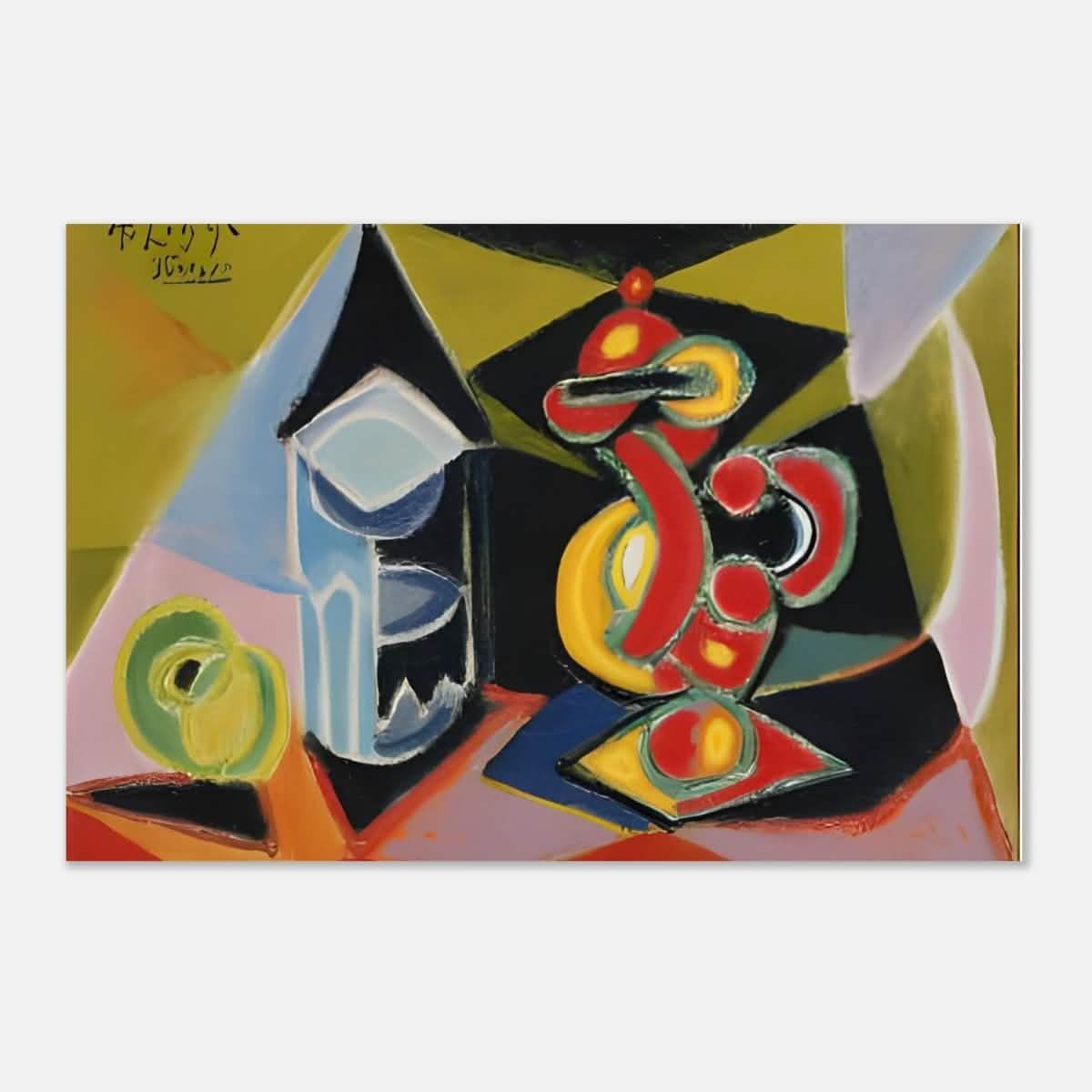 Still Life with Glass and Fruit Cubism by Pablo Picasso (1939) | wall art print - Aluminum Print - 30x45 cm / 12x18″ -