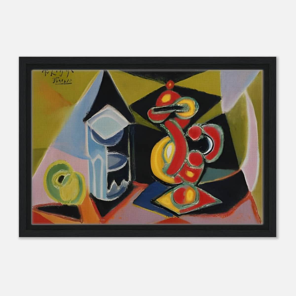 Still Life with Glass and Fruit Cubism by Pablo Picasso (1939) | wall art print - Canvas - 30x45 cm / 12x18″ -
