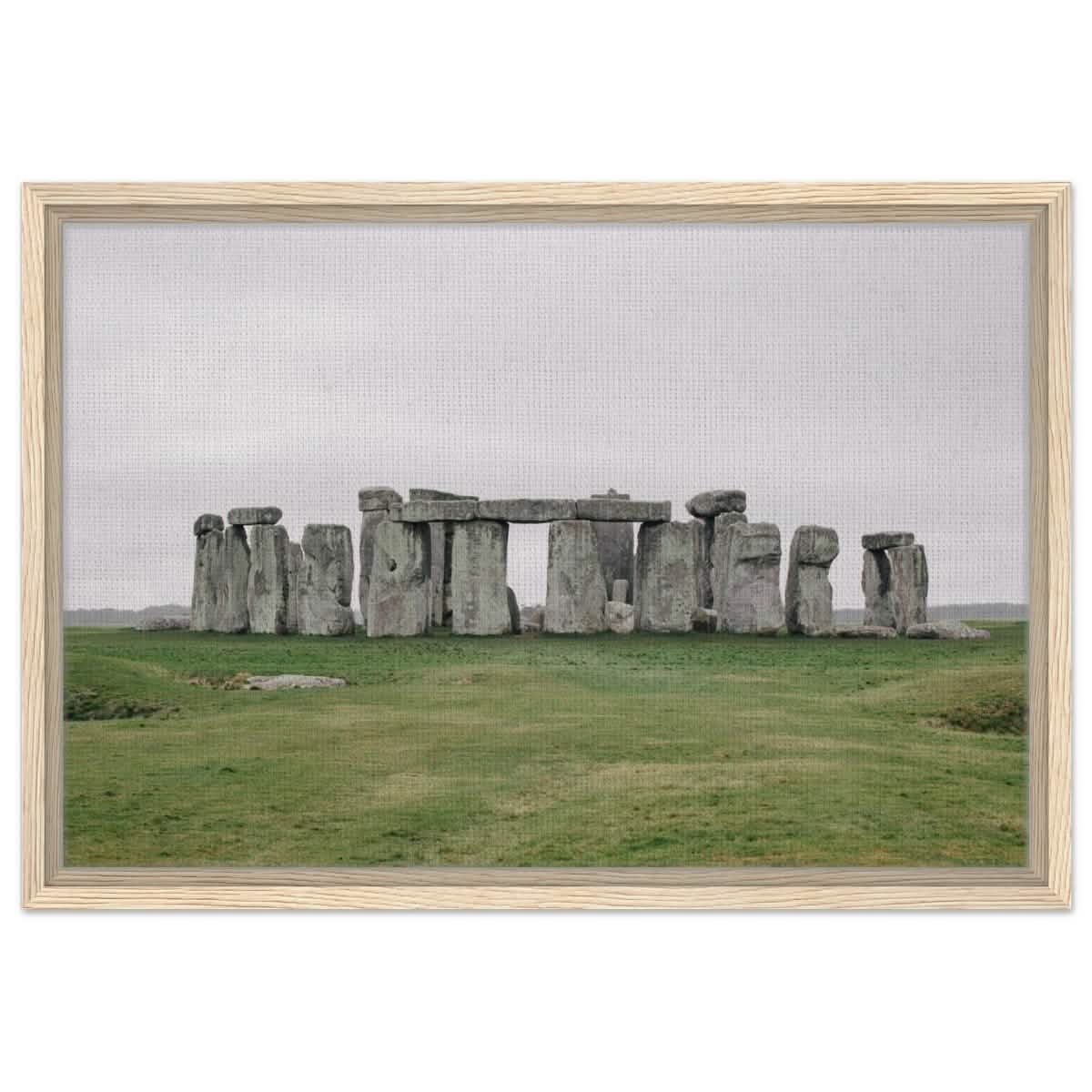 Stonehenge: A Timeless Wonder | Salisbury Plain | Wiltshire, England - Framed Canvas - 40x60 cm / 16x24″ - Wood frame