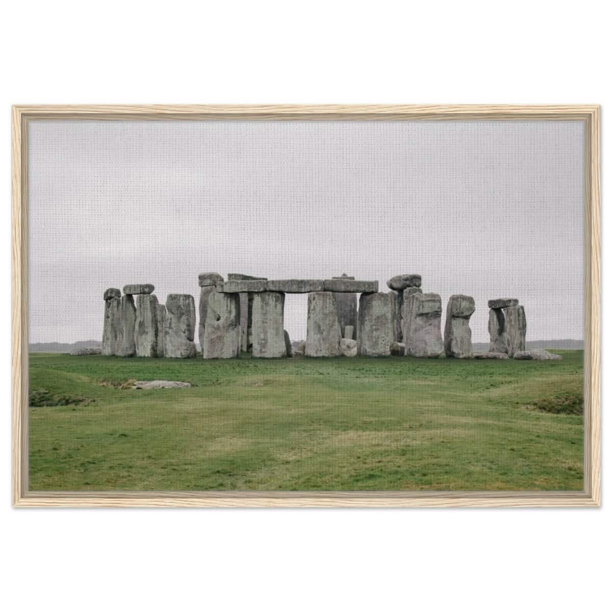 Stonehenge: A Timeless Wonder | Salisbury Plain | Wiltshire, England - Framed Canvas - 60x90 cm / 24x36″ - Wood frame