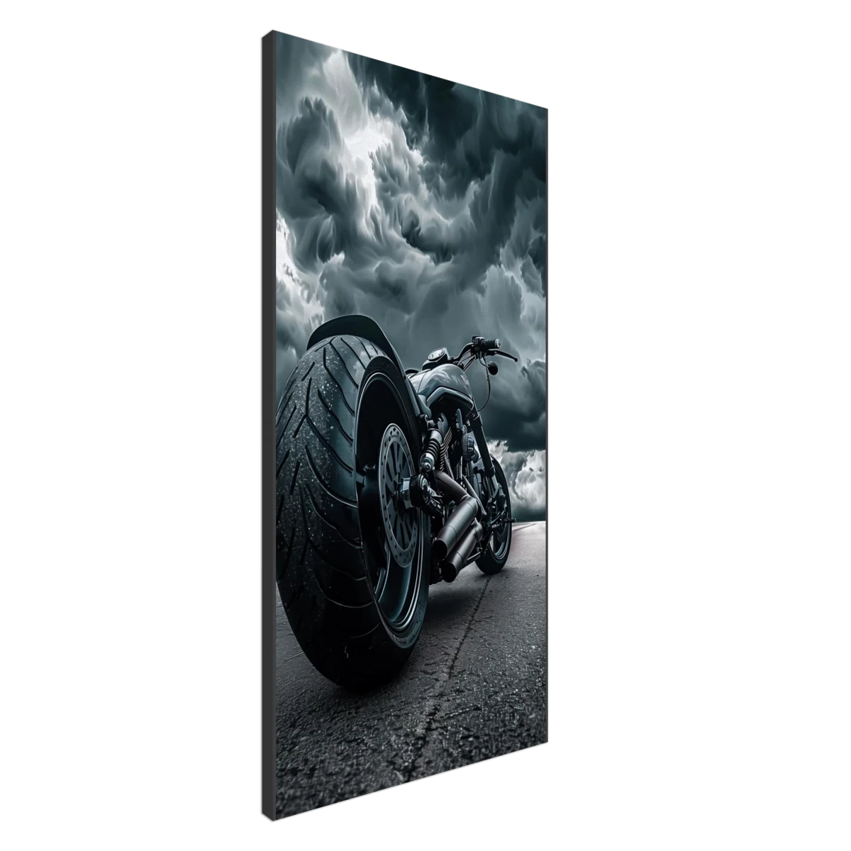 Storm Rider | Motorcycle Canvas Print (50x100cm) 🏍️⚡ -