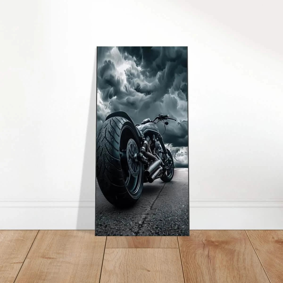 Storm Rider | Motorcycle Canvas Print (50x100cm) 🏍️⚡ -