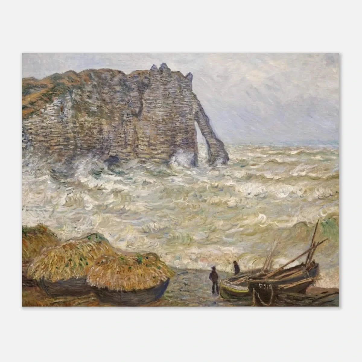 Stormy Sea at Étretat by Claude Monet | Wall art Print - Aluminum Print - 40x50 cm / 16x20″ -