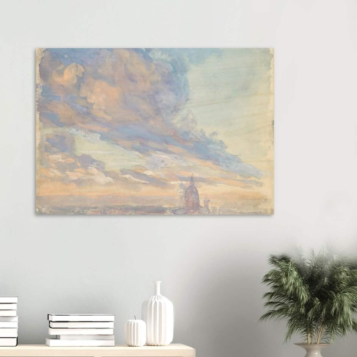 Study of clouds by Francis Lathrop - Wood Prints - 70x100 cm / 28x40″ - 20 mm