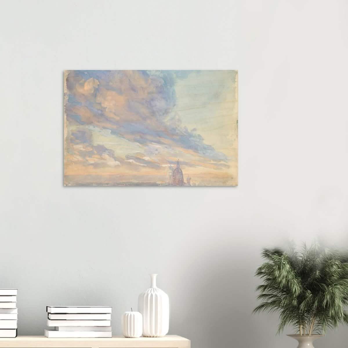 Study of clouds by Francis Lathrop - Wood Prints - 50x75 cm / 20x30″ - 10 mm