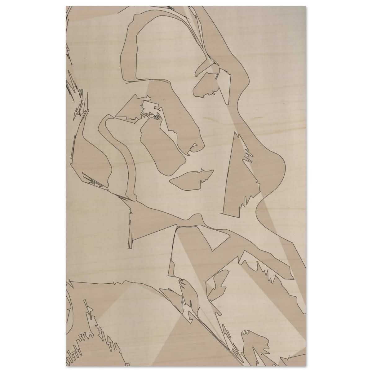 Subtle Shades of Thought | Minimalist Wall art Print - Wood Prints - 30x45 cm / 12x18″ -