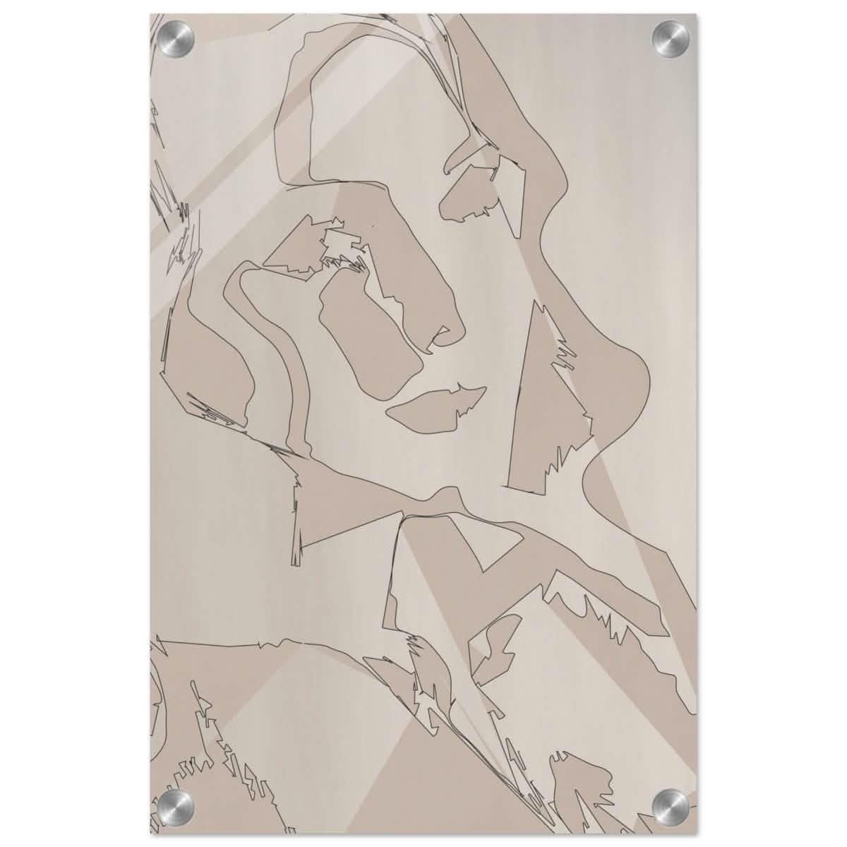 Subtle Shades of Thought | Minimalist Wall art Print - Framed Canvas - 30x45 cm / 12x18″ - Wood frame