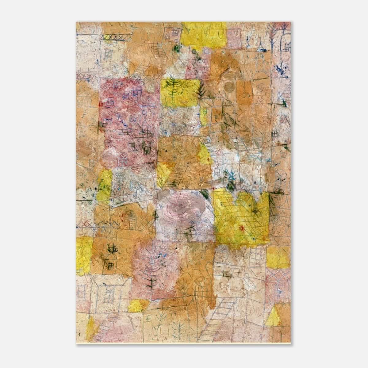 Suburban Idyll by Paul Klee - Aluminum Print - 30x45 cm / 12x18″ -