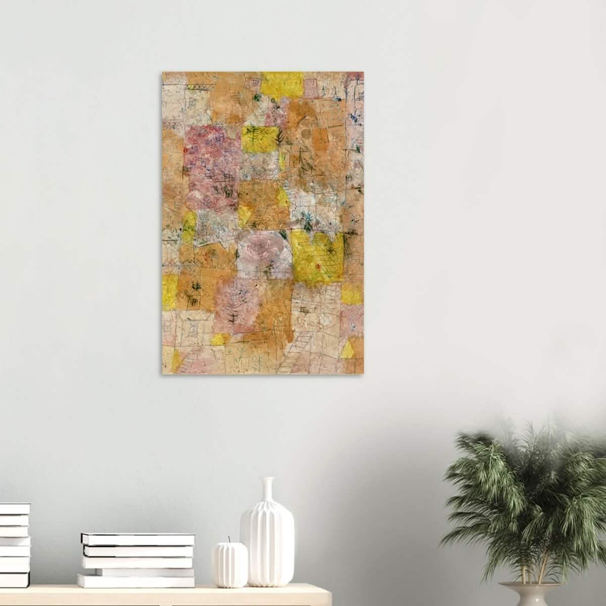 Suburban Idyll by Paul Klee - Wood Prints - 50x75 cm / 20x30″ - 20 mm